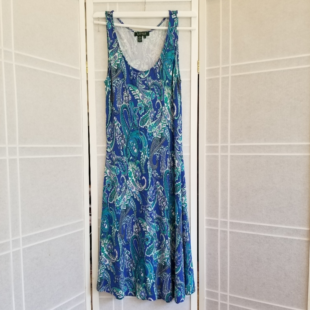 Women's Ralph Lauren Rayon Blue Dress